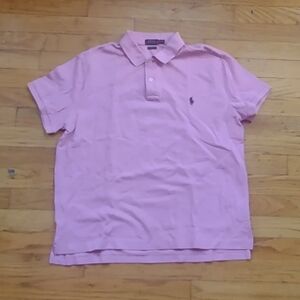 Polo Ralph Lauren Classic Fit Boys XL Pink Short Sleeve Polo Navy Pony Preppy